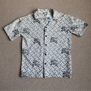 Burberry Men's TB Monogram Polo Shirt Size Medium NWT